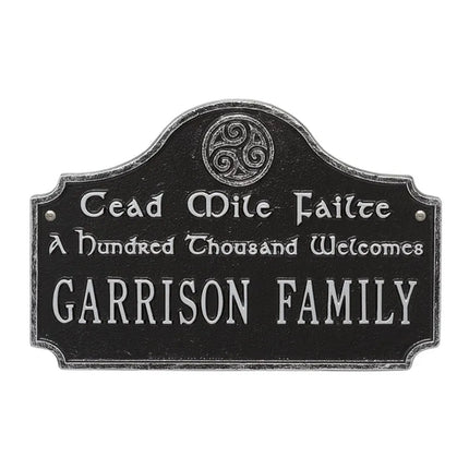 Personalized Cead Mile Failte Plaque