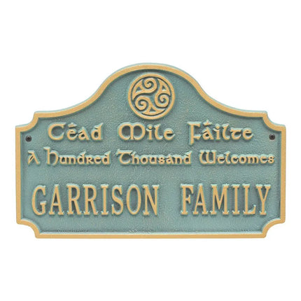 Personalized Cead Mile Failte Plaque