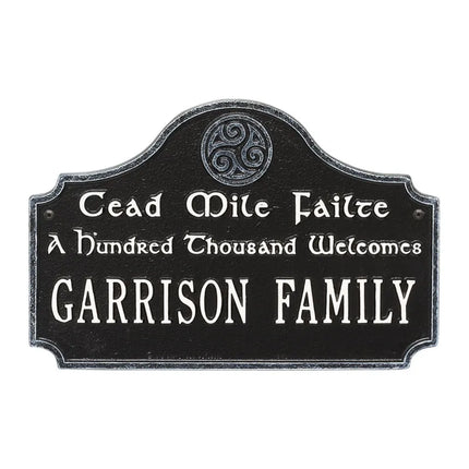 Personalized Cead Mile Failte Plaque