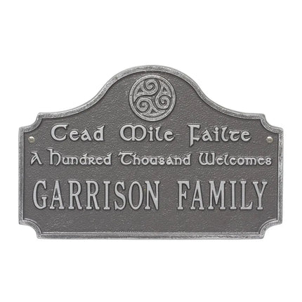 Personalized Cead Mile Failte Plaque