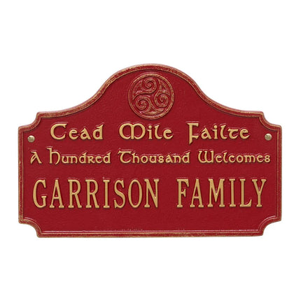 Personalized Cead Mile Failte Plaque