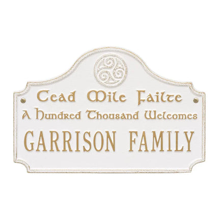 Personalized Cead Mile Failte Plaque