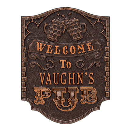 Personalized Pub Welcome Plaque