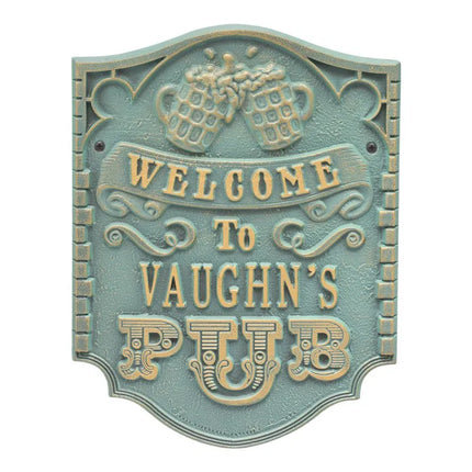 Personalized Pub Welcome Plaque