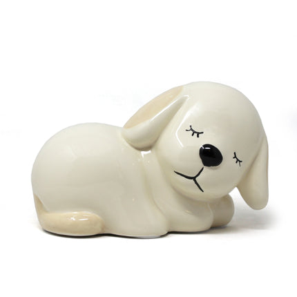 Sleeping Puppy Ceramic Bank