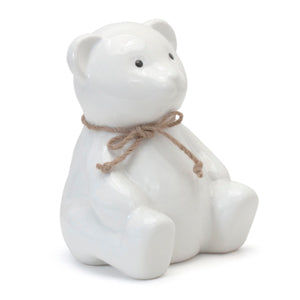 Big Bear White Piggy Bank