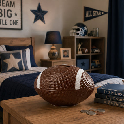 Football Shaped Money Bank