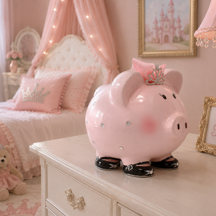Princess Pink Large Piggy Bank