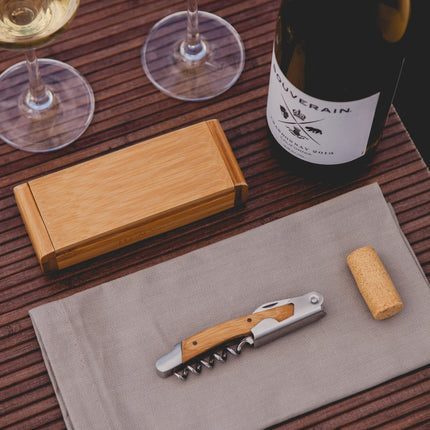 Elan Deluxe Corkscrew In Bamboo Box