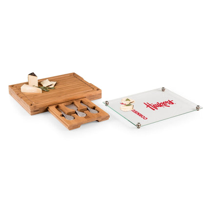 Nebraska Cornhuskers Glass Top Cheese Cutting Board & Tools Set