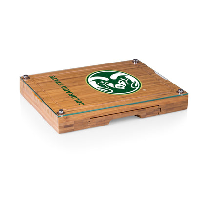 Colorado St Rams Concerto Glass Top Cheese Cutting Board & Tools Set