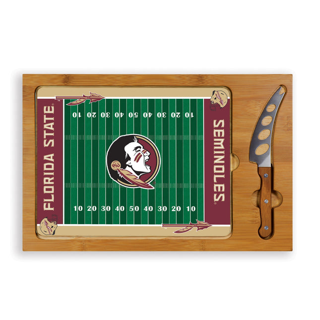 Florida State Seminoles Football Field Cutting Board & Knife Set