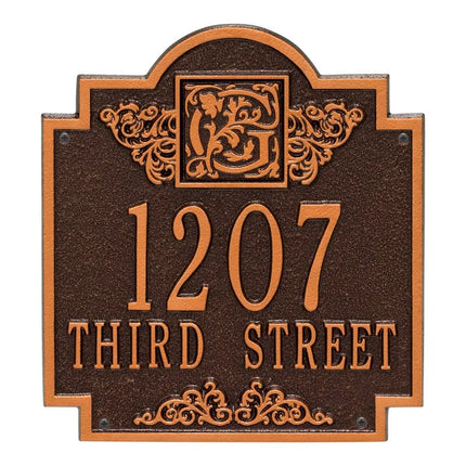 Personalized Monogram Address Plaque - Two Lines