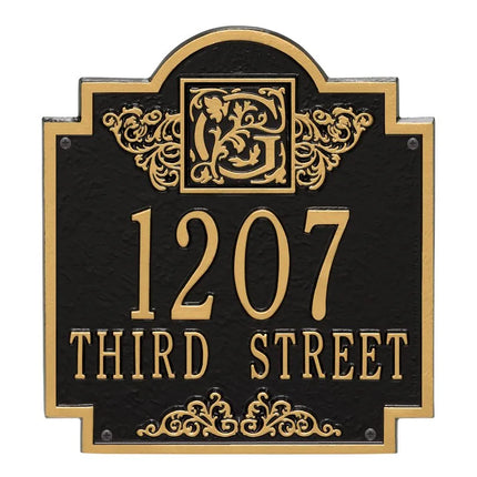 Personalized Monogram Address Plaque - Two Lines