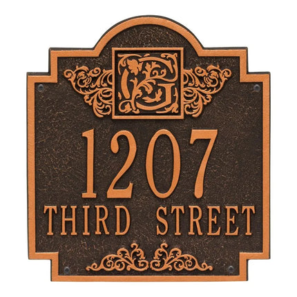 Personalized Monogram Address Plaque - Two Lines