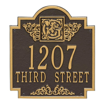 Personalized Monogram Address Plaque - Two Lines