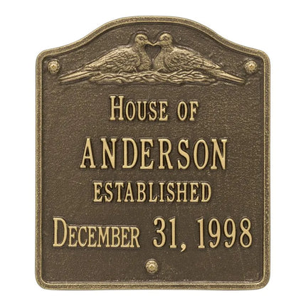 Personalized Dove Wedding Plaque