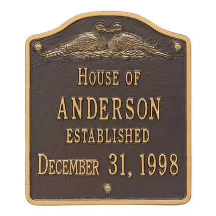 Personalized Dove Wedding Plaque