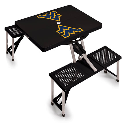 West Virginia Mountaineers Picnic Table Portable Folding Table w Seats