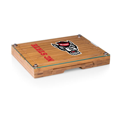NC State Wolfpack Concerto Glass Top Cheese Cutting Board & Tools Set