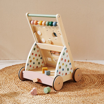 Tiny Land Versatile Natural Wooden Baby Walker