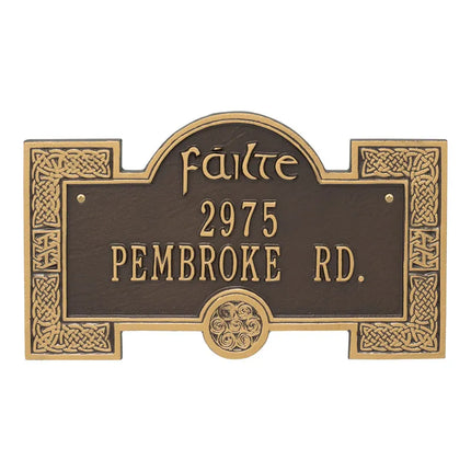 Personalized Failte Address Plaque