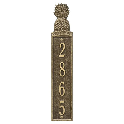 Personalized Pineapple Vertical Wall Welcome Plaque