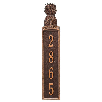Personalized Pineapple Vertical Wall Welcome Plaque
