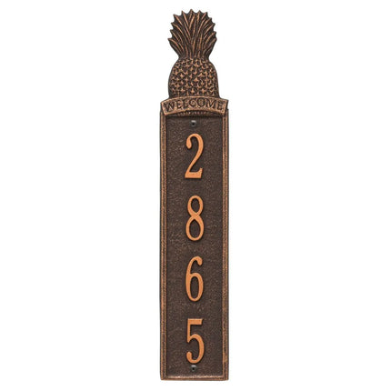 Personalized Pineapple Vertical Wall Welcome Plaque