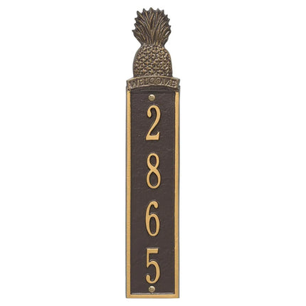Personalized Pineapple Vertical Wall Welcome Plaque
