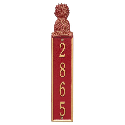 Personalized Pineapple Vertical Wall Welcome Plaque