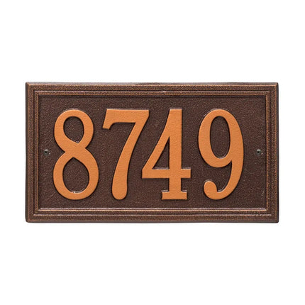 Personalized Double Line Address Plaque - 1 Line