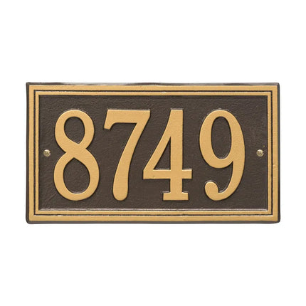 Personalized Double Line Address Plaque - 1 Line