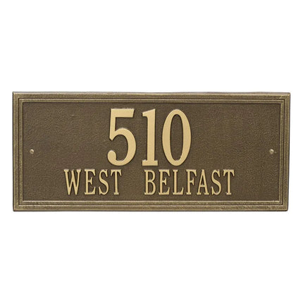 Personalized Double Line Large Address Plaque - 2 Line