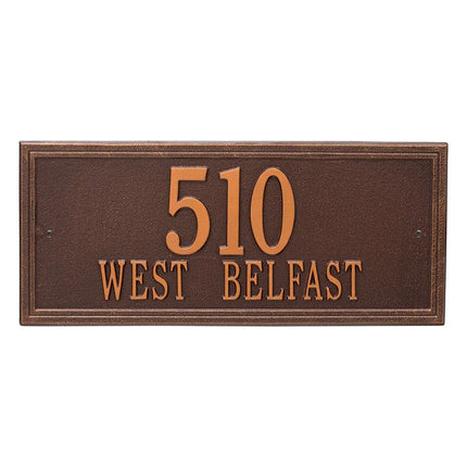 Personalized Double Line Large Address Plaque - 2 Line