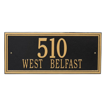 Personalized Double Line Large Address Plaque - 2 Line