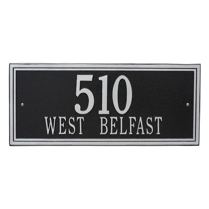 Personalized Double Line Large Address Plaque - 2 Line