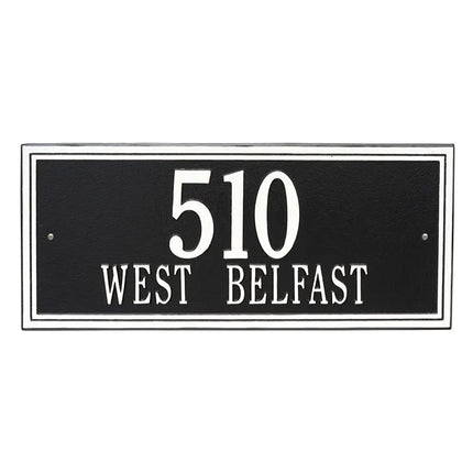 Personalized Double Line Large Address Plaque - 2 Line
