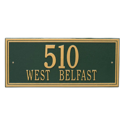 Personalized Double Line Large Address Plaque - 2 Line