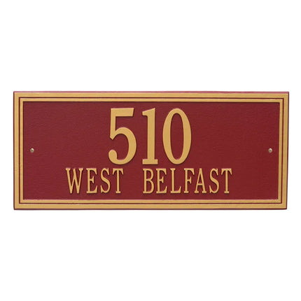 Personalized Double Line Large Address Plaque - 2 Line