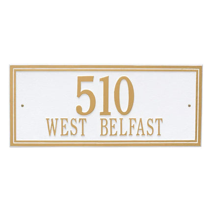 Personalized Double Line Large Address Plaque - 2 Line