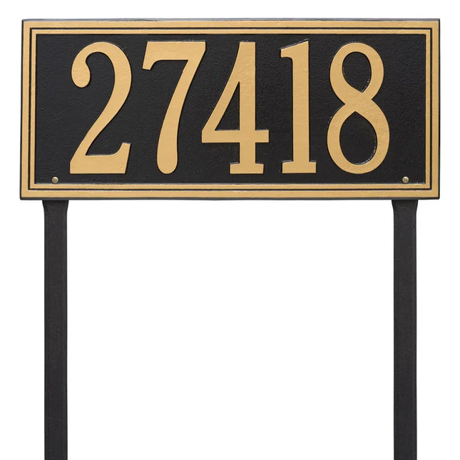 Personalized Double Line Large Lawn Address Plaque - 1 Line