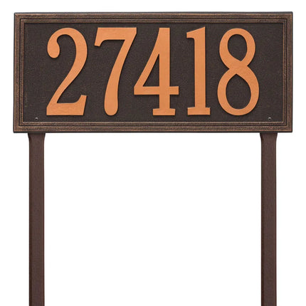 Personalized Double Line Large Lawn Address Plaque - 1 Line