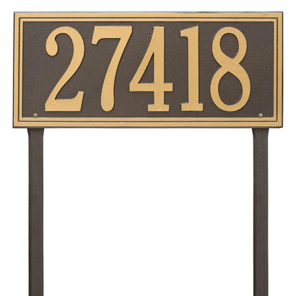 Personalized Double Line Large Lawn Address Plaque - 1 Line