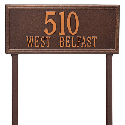 Personalized Double Line Large Lawn Address Plaque - 2 Line