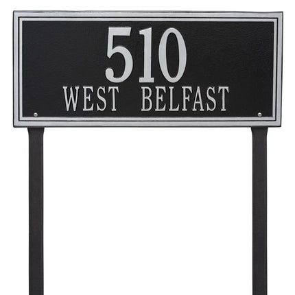 Personalized Double Line Large Lawn Address Plaque - 2 Line