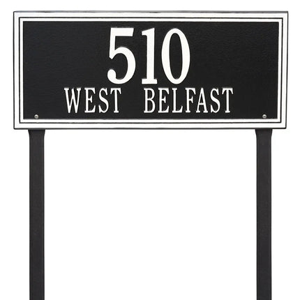 Personalized Double Line Large Lawn Address Plaque - 2 Line