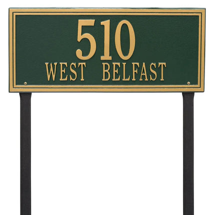 Personalized Double Line Large Lawn Address Plaque - 2 Line