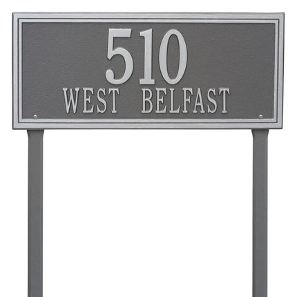 Personalized Double Line Large Lawn Address Plaque - 2 Line