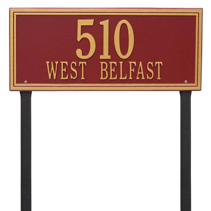 Personalized Double Line Large Lawn Address Plaque - 2 Line